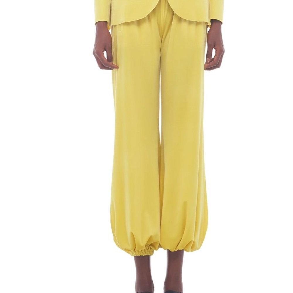 NWT Norma Kamali BF Puff Jog Pant - Yellow Joggers
